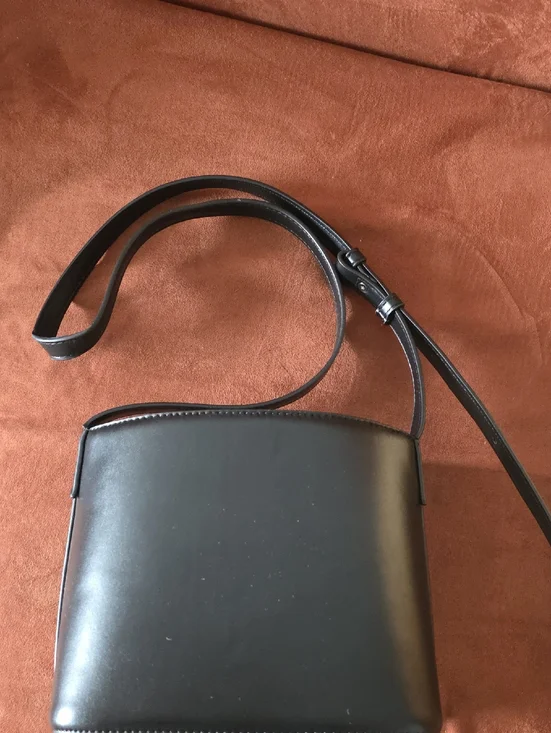 Zara Black Drawstring Bag with Shoulder Straps - Picture 2 of 5